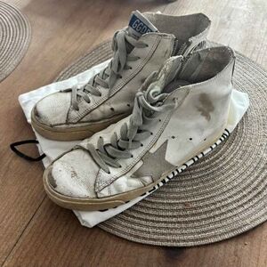 Golden Goose Gray High-Top Sneakers